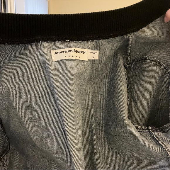 American Apparel Denim Bomber Jacket L - Picture 5 of 5